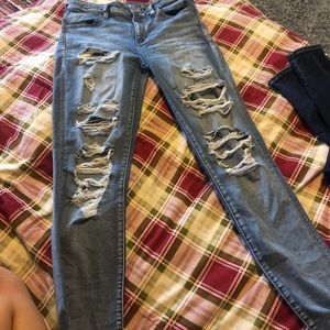 American eagle light wash jegging high waisted